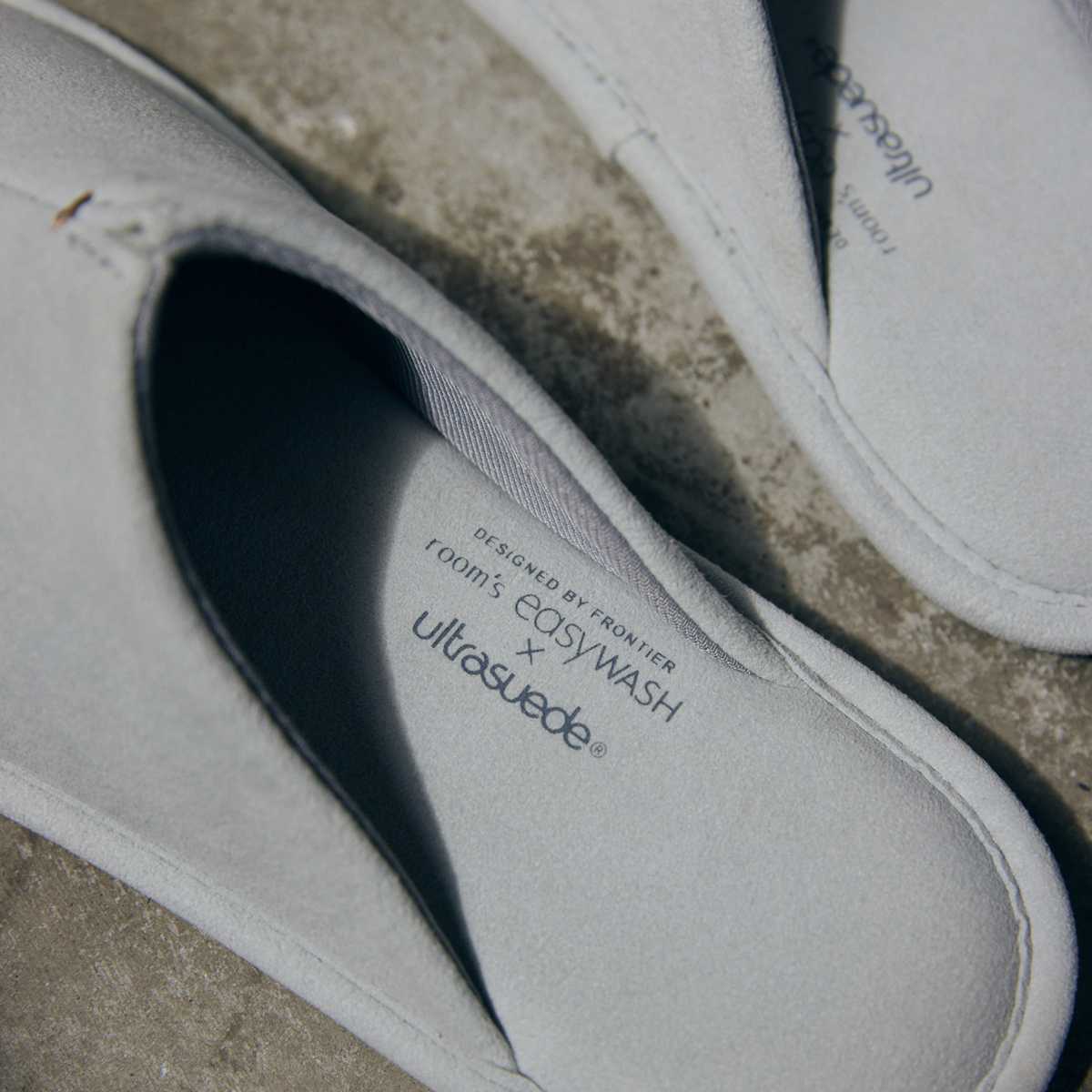 スリッパ ルームズイージーウォッシュ ウルトラスエード M L 22.5~27.0cm 洗える ( ルームシューズ 室内 来客用 人工皮革 ユニセックス EVAソール スエード調 合皮 トイレ サロン おしゃれ レディース メンズ オールシーズン ) 【トープ M】 トープ M