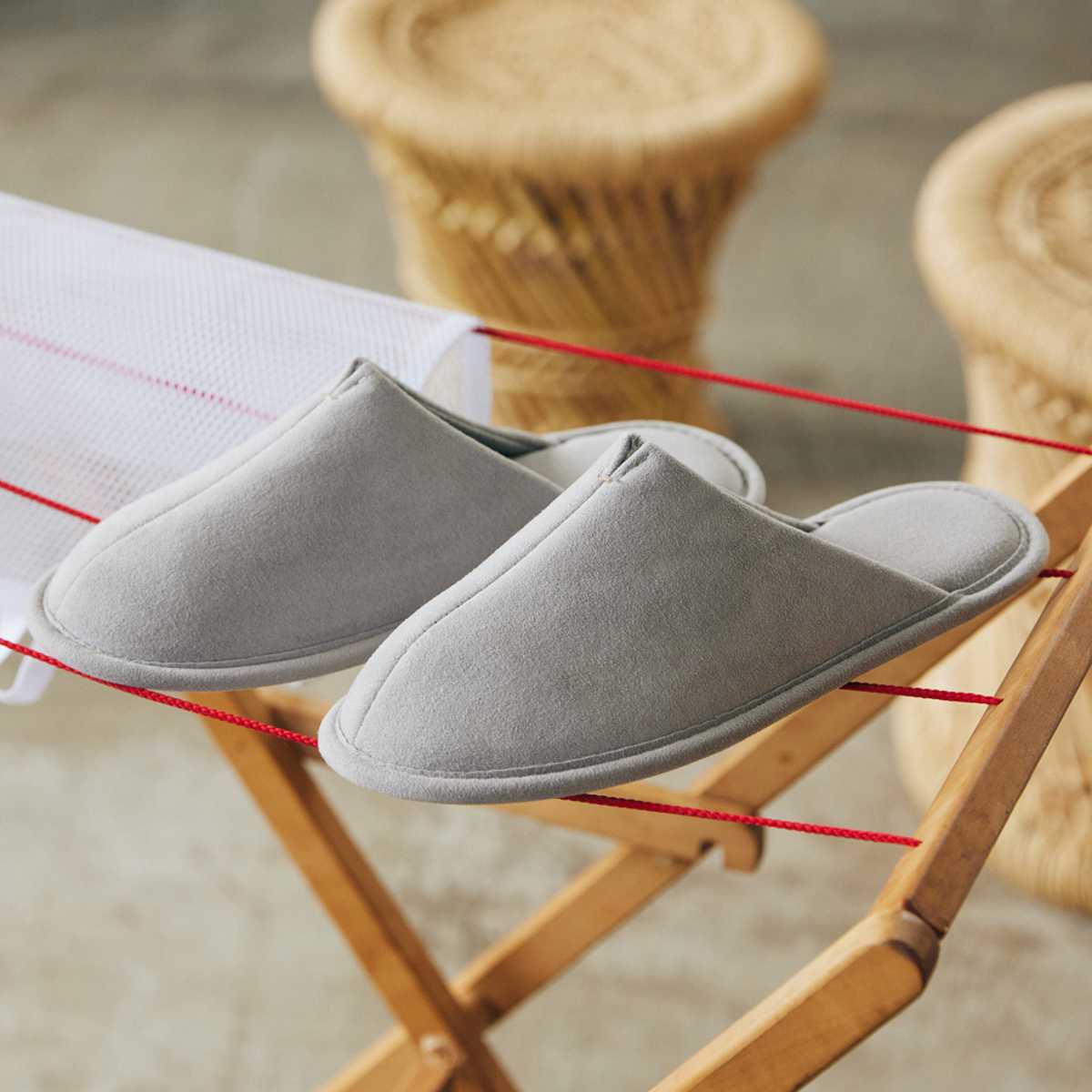 スリッパ ルームズイージーウォッシュ ウルトラスエード M L 22.5~27.0cm 洗える ( ルームシューズ 室内 来客用 人工皮革 ユニセックス EVAソール スエード調 合皮 トイレ サロン おしゃれ レディース メンズ オールシーズン ) 【トープ M】 トープ M