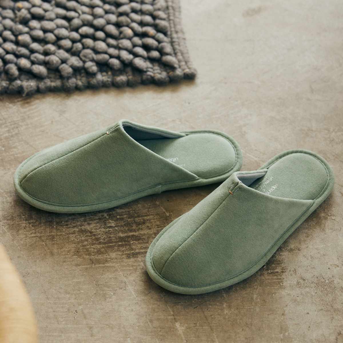 スリッパ ルームズイージーウォッシュ ウルトラスエード M L 22.5~27.0cm 洗える ( ルームシューズ 室内 来客用 人工皮革 ユニセックス EVAソール スエード調 合皮 トイレ サロン おしゃれ レディース メンズ オールシーズン ) 【トープ M】 トープ M