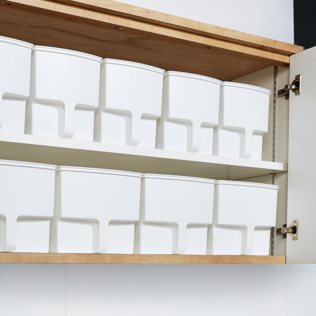 キッチン収納ケース 吊り戸棚ボックスワイド 幅24cm 6個セット ( キッチンストッカー ワイド 取っ手付き 吊戸棚 ケース 吊戸棚ボックス 吊り戸棚ストッカー 吊戸棚収納 戸棚収納 収納BOX 吊り戸棚 キッチン 収納 整理ケース ) 【ブラウン】 ブラウン