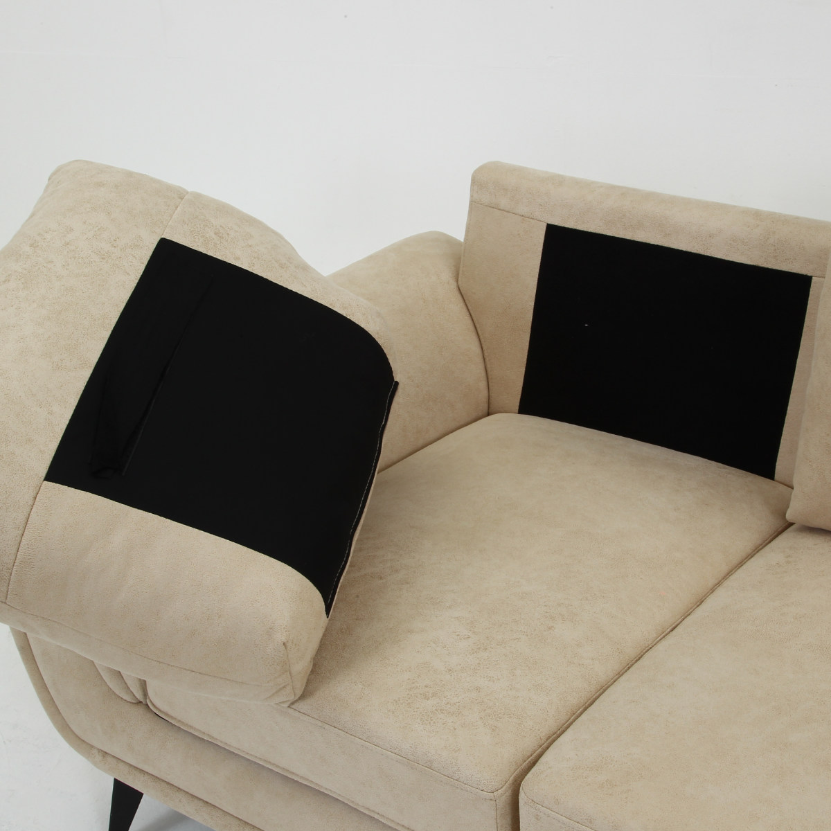 ソファ 幅149cm 2人掛け ノバック 抗菌生地仕様 ( コンパクト ローソファ 脚 取り外し可能 傷に強い ファブリック 布 スクラッチ生地 sofa ソファー 完成品 ) 【ブラウン】 ブラウン