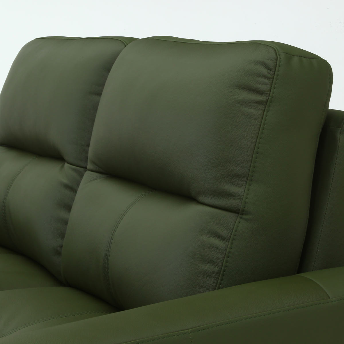 レザーソファ 幅194cm 3人掛け 革ソファ ジーク ( レザー アームレスト 肘付き シンプル ビンテージ調 北欧風 高級感 重厚感 ) 【ダークグリーン】 ダークグリーン