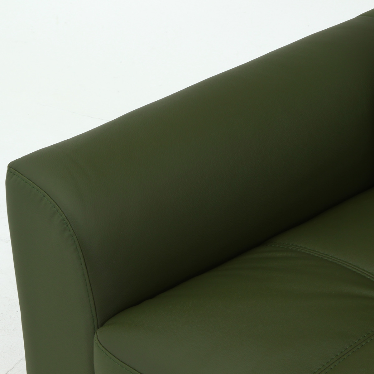 レザーソファ 幅194cm 3人掛け 革ソファ ジーク ( レザー アームレスト 肘付き シンプル ビンテージ調 北欧風 高級感 重厚感 ) 【ダークグリーン】 ダークグリーン