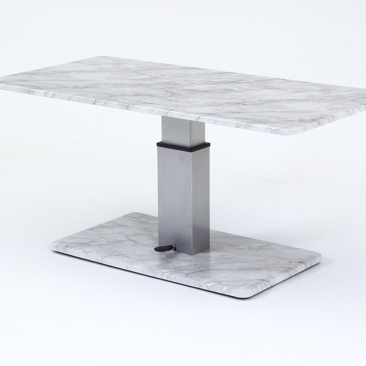 リビングテーブル 昇降式 幅120cm 大理石柄 ( 高さ調節 フットペダル ローテーブル センターテーブル テーブル カフェ風 長方形 キャスター テレワーク パソコン 作業 机 高級感 上品 )