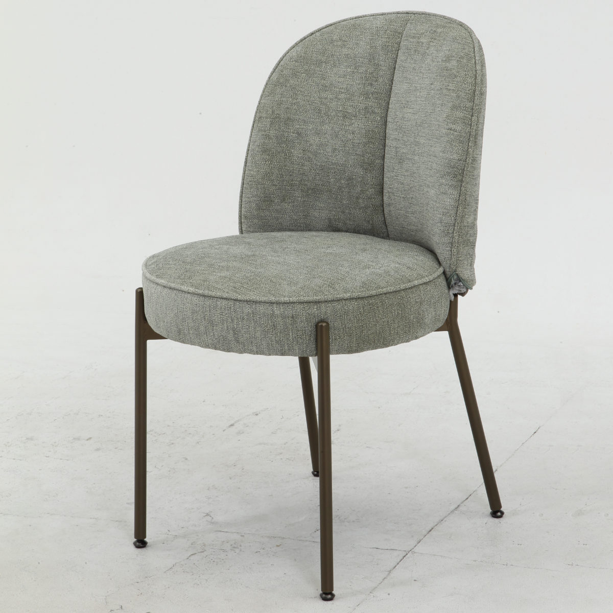 ダイニングチェア 座面高48cm ミオ ( 食卓椅子 チェア チェアー イス 椅子 いす ダイニング 肘なし アームレス ファブリック 完成品 食卓 リビング おしゃれ リビングチェア リビングチェアー ) 【グリーン】 グリーン