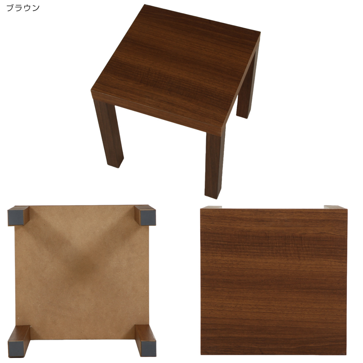 ミニテーブル スクエア 幅40×奥行40×高さ40cm キューブテーブル ( 木目調 キューブ 正方形 四角 テーブル サイドテーブル コンパクト ナイトテーブル ソファ ベッド 横 ナチュラル ホワイト ブラウン ) 【ホワイトウォッシュ】 ホワイトウォッシュ