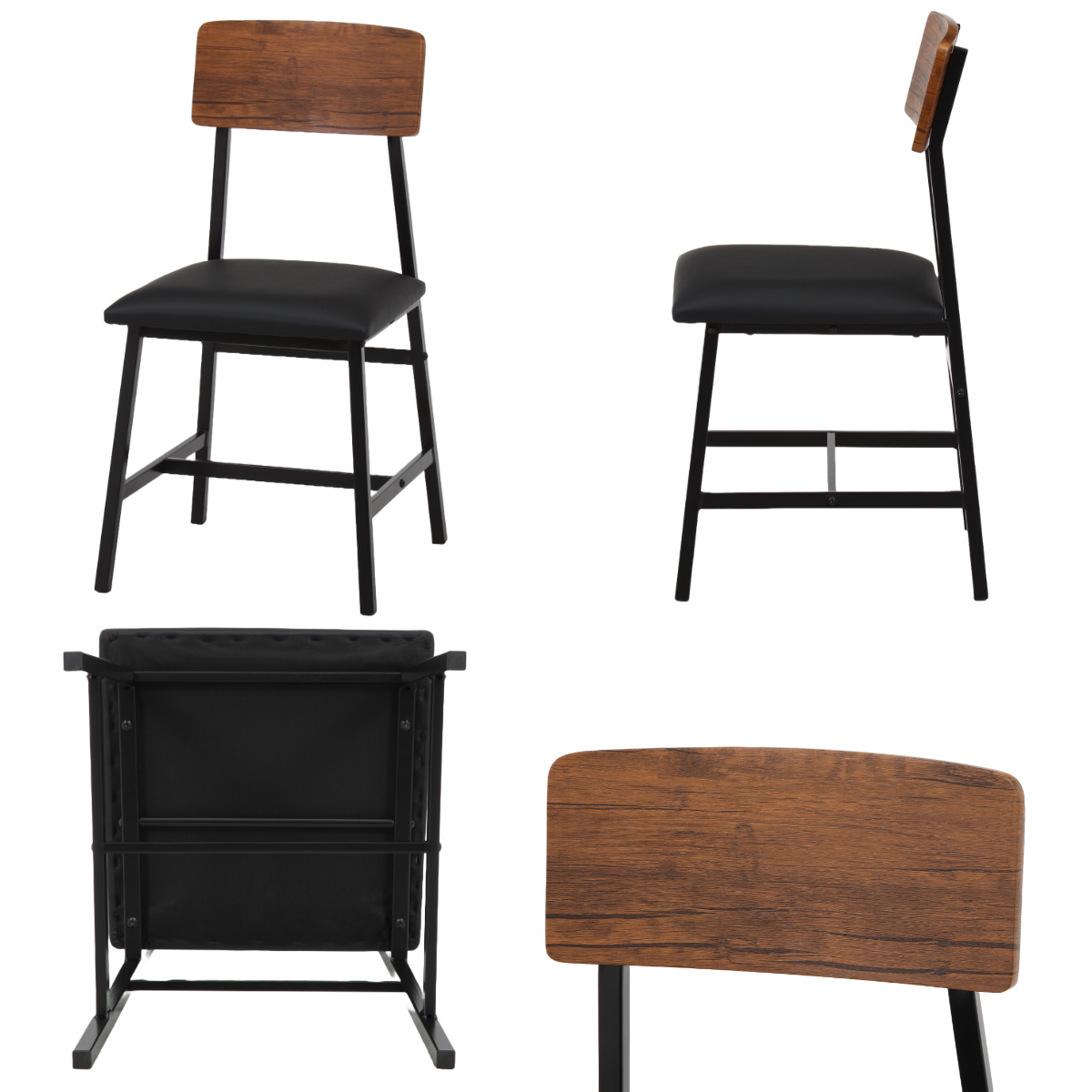 ダイニングテーブルセット 2人掛け 3点セット テーブル幅70cm チェア×2 マリー ( ダイニングセット 正方形 スクエア 1人掛け テーブル コンパクト カフェテーブル 椅子 セット ビンテージ調 ナチュラル レザー調 ファブリック ) 【ビンテージ】 ビンテージ