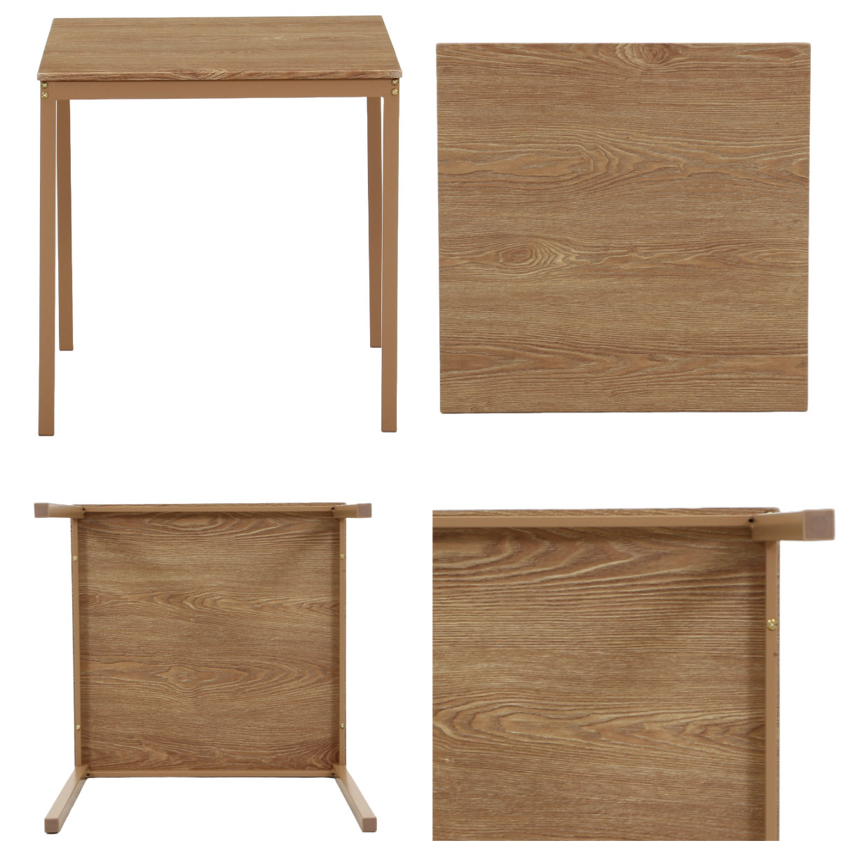 ダイニングテーブルセット 2人掛け 3点セット テーブル幅70cm チェア×2 マリー ( ダイニングセット 正方形 スクエア 1人掛け テーブル コンパクト カフェテーブル 椅子 セット ビンテージ調 ナチュラル レザー調 ファブリック ) 【ビンテージ】 ビンテージ