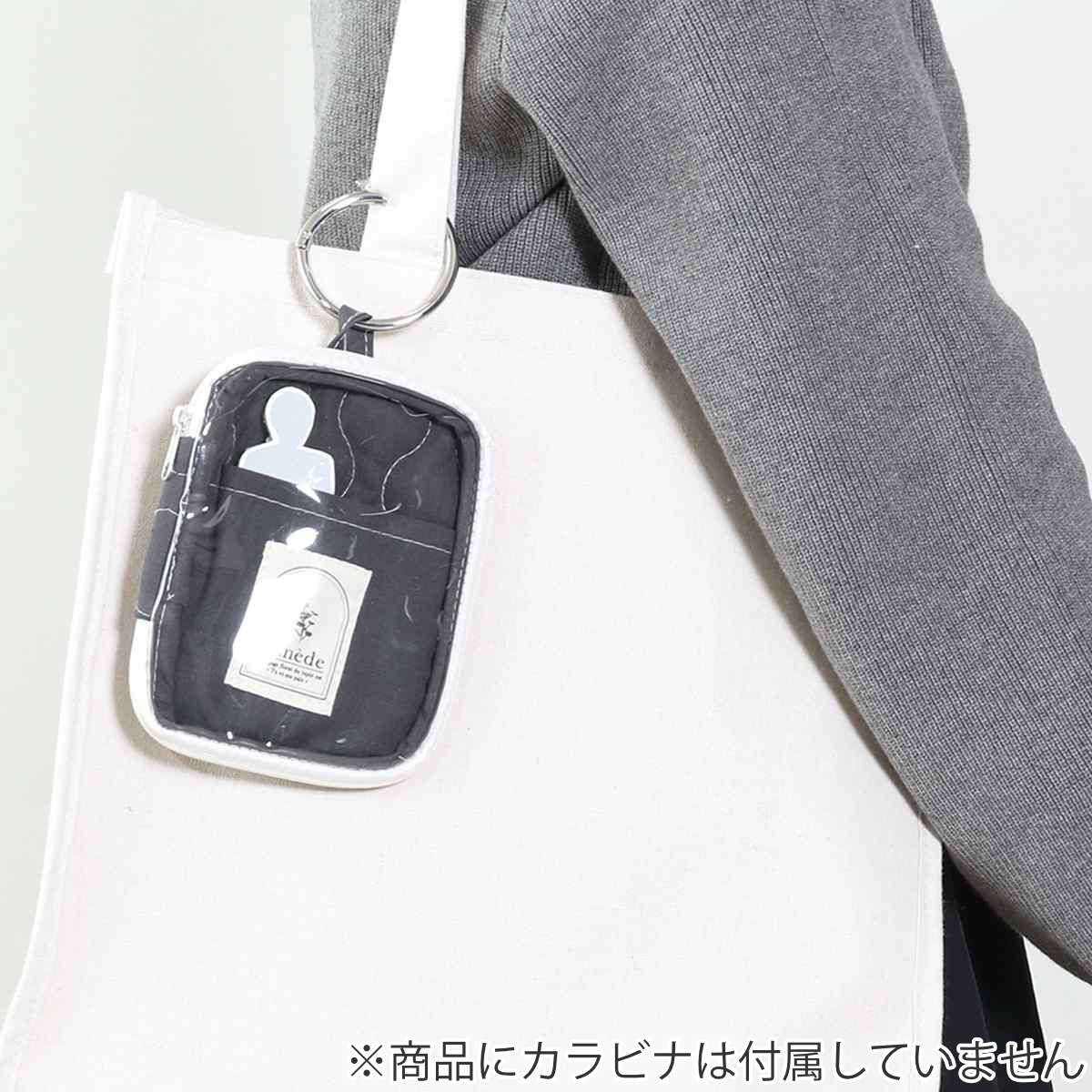 アクスタ 収納 推し活 アクスタケース ポーチ クリアポケット 持ち運び ( レッド オレンジ イエロー ピンク グリーン ブルー パープル アイボリー グレー 推し活グッズ 推し ファスナー かわいい おしゃれ 壁掛け 飾れる ) 【グレー】 グレー