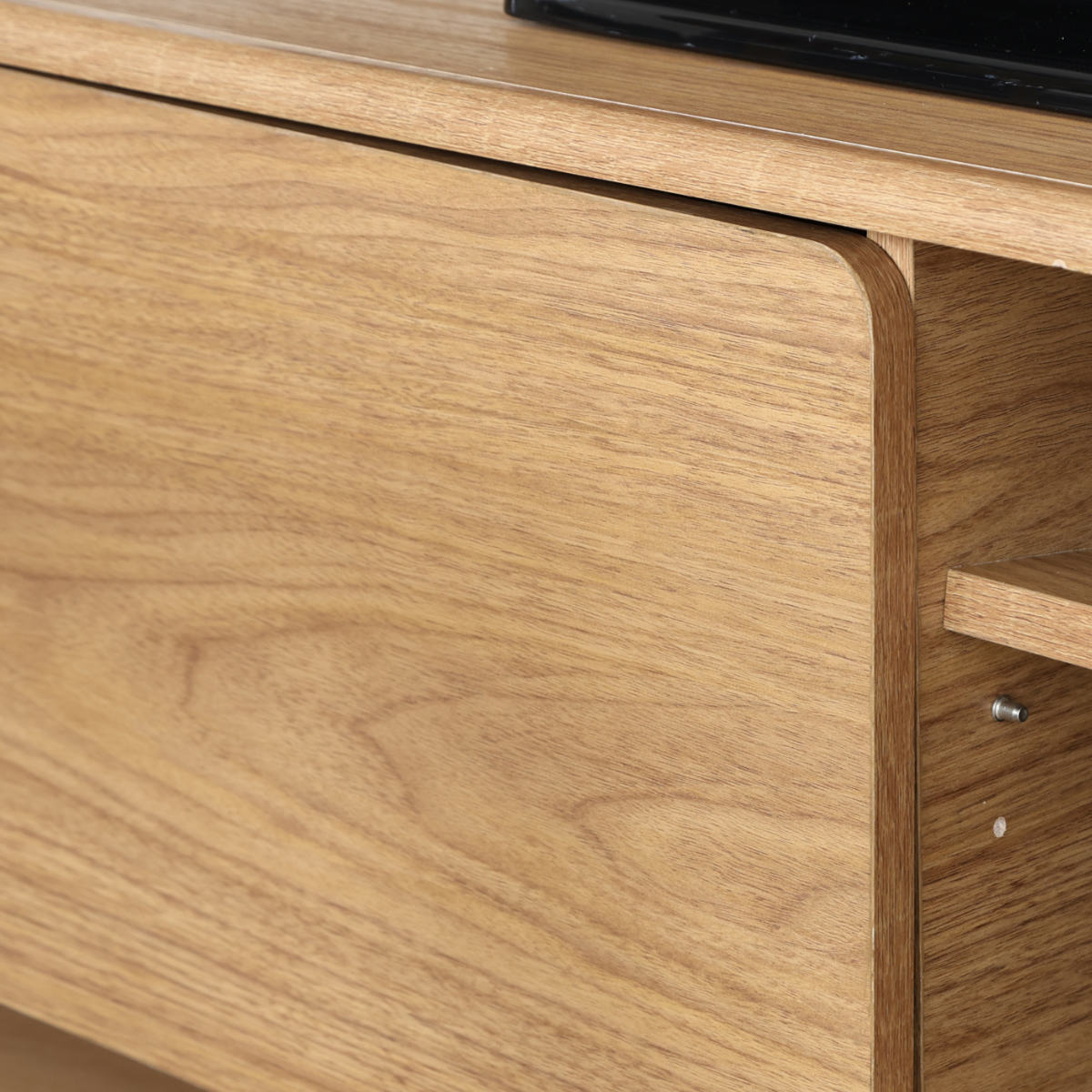 テレビ台 幅159cm 木目調 ソフトクローズ 55型対応 ( TV台 テレビボード AVラック 収納 リビング収納 ラック 棚 飾り棚 家具 可動棚 配線穴 ホワイトオーク ミドルブラウン ) 【ミドルブラウン】 ミドルブラウン