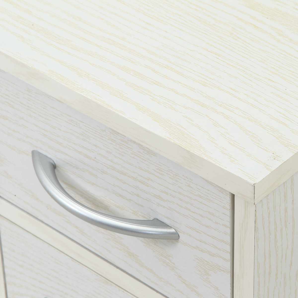 両側から取り出せる カウンター上 収納ラック 幅120cm ( 棚 ラック 収納 調味料ラック カウンター 両面 卓上 引出し ナチュラル ホワイト シンプル ) 【ホワイト】 ホワイト