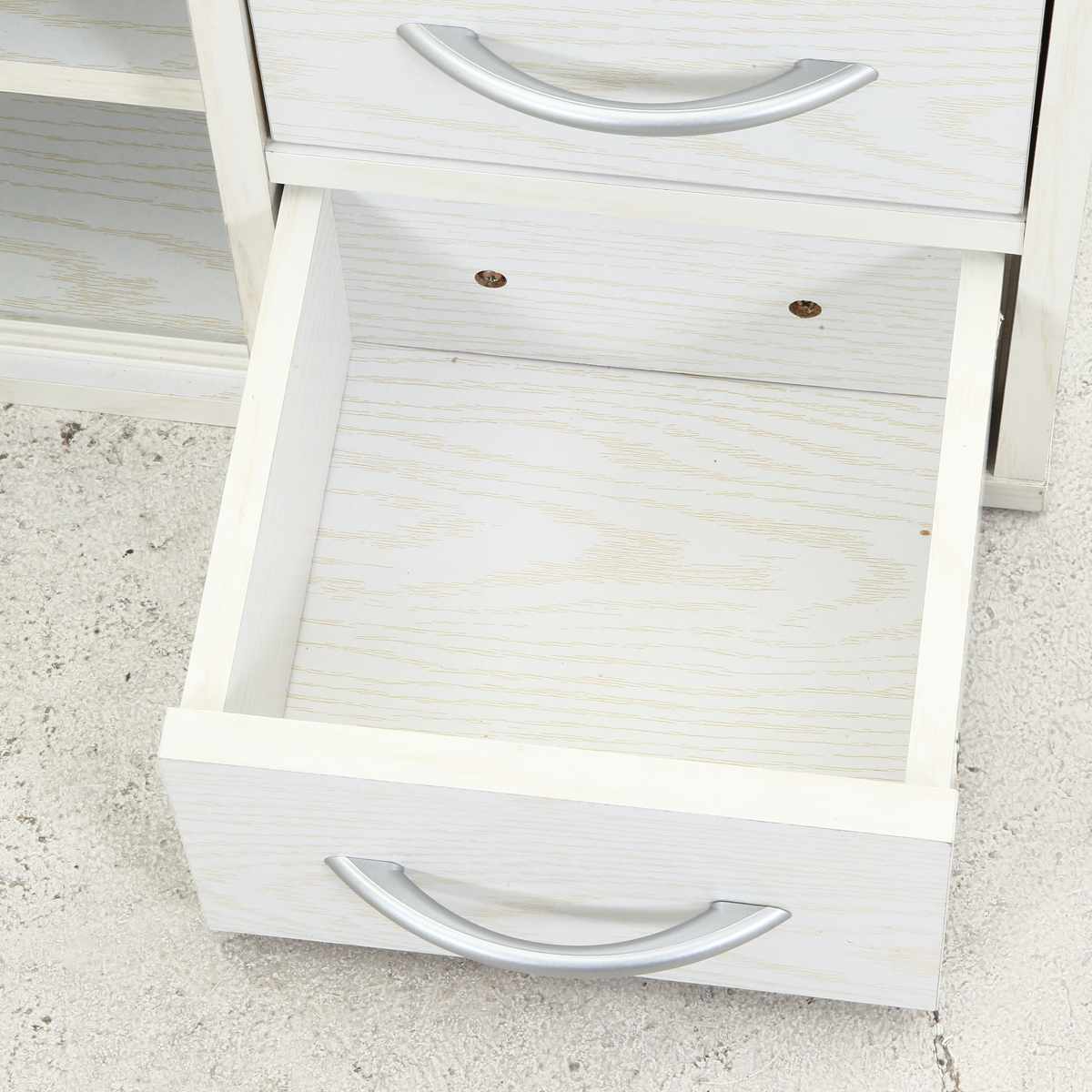 両側から取り出せる カウンター上 収納ラック 幅120cm ( 棚 ラック 収納 調味料ラック カウンター 両面 卓上 引出し ナチュラル ホワイト シンプル ) 【ホワイト】 ホワイト