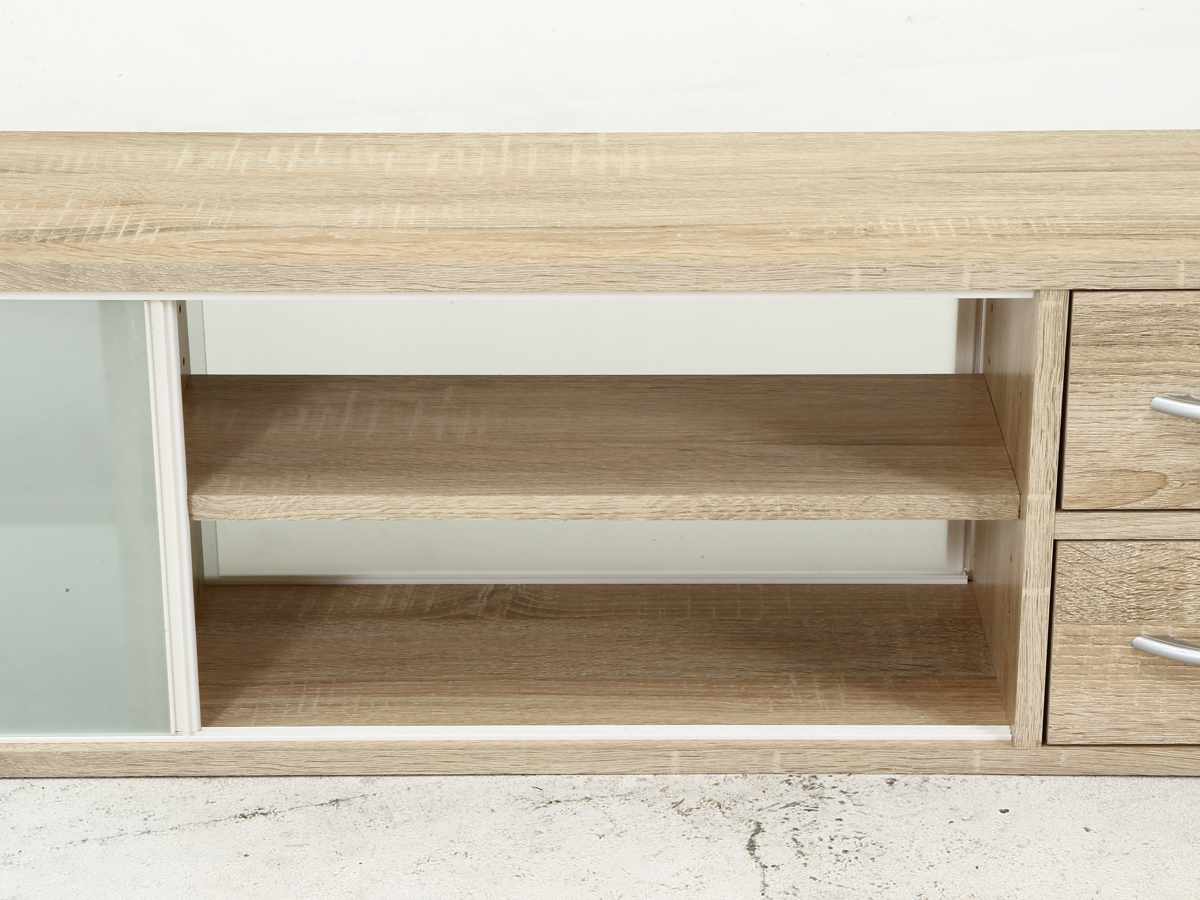 両側から取り出せる カウンター上 収納ラック 幅120cm ( 棚 ラック 収納 調味料ラック カウンター 両面 卓上 引出し ナチュラル ホワイト シンプル ) 【ホワイト】 ホワイト