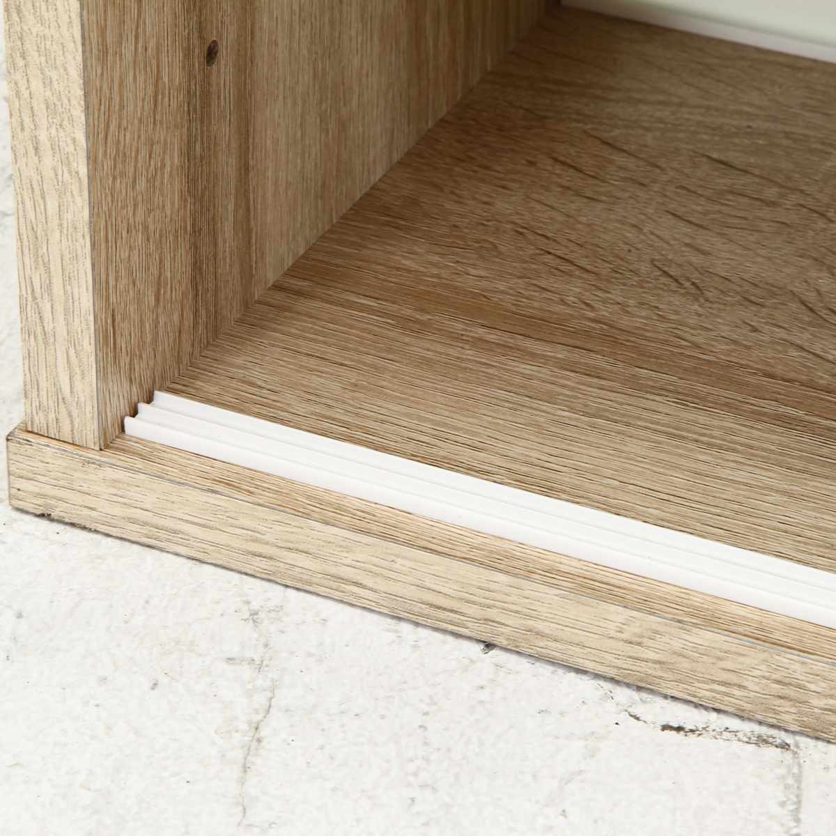 両側から取り出せる カウンター上 収納ラック 幅120cm ( 棚 ラック 収納 調味料ラック カウンター 両面 卓上 引出し ナチュラル ホワイト シンプル ) 【ホワイト】 ホワイト