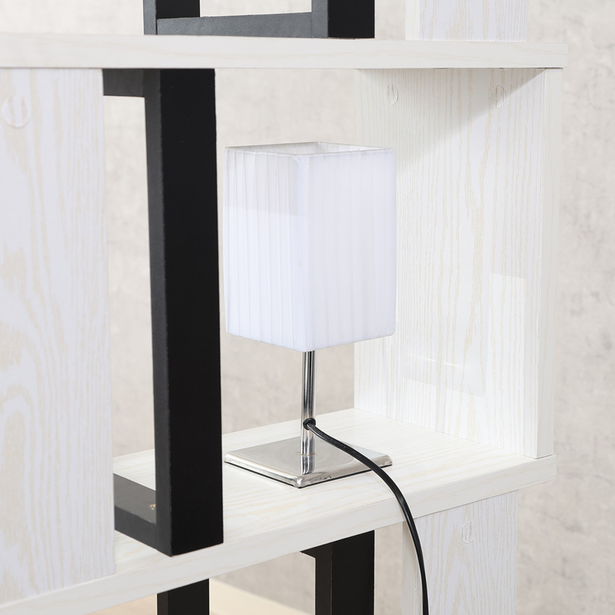 S字ディスプレイラック 幅59cm 4段 A4サイズ対応 ( ディスプレイラック S字 ラック 棚 A4対応 ツートン シェルフ 飾り棚 間仕切 収納 家具 ナチュラル ホワイト 四段 ) 【ナチュラル】 ナチュラル