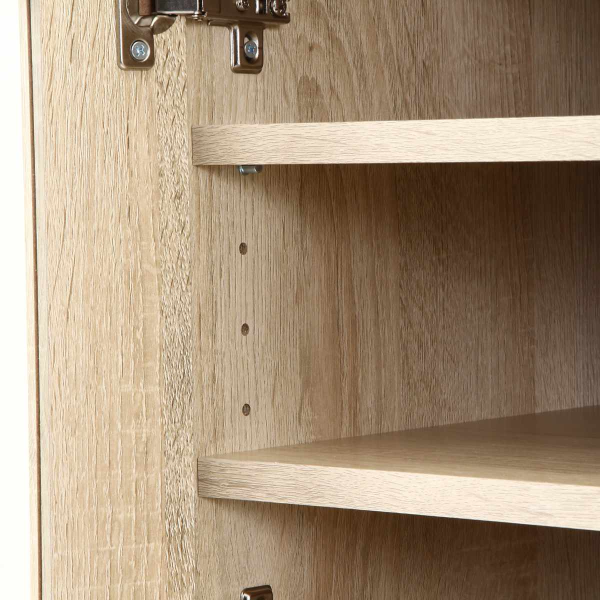 ゴミ箱上 キャビネット 幅88.5cm 2口コンセント ( ゴミ箱上収納 食器棚 ラック 棚 収納 ごみ箱上 省スペース 食器収納 コンセント付 可動棚 ナチュラル ホワイト ) 【ナチュラル】 ナチュラル