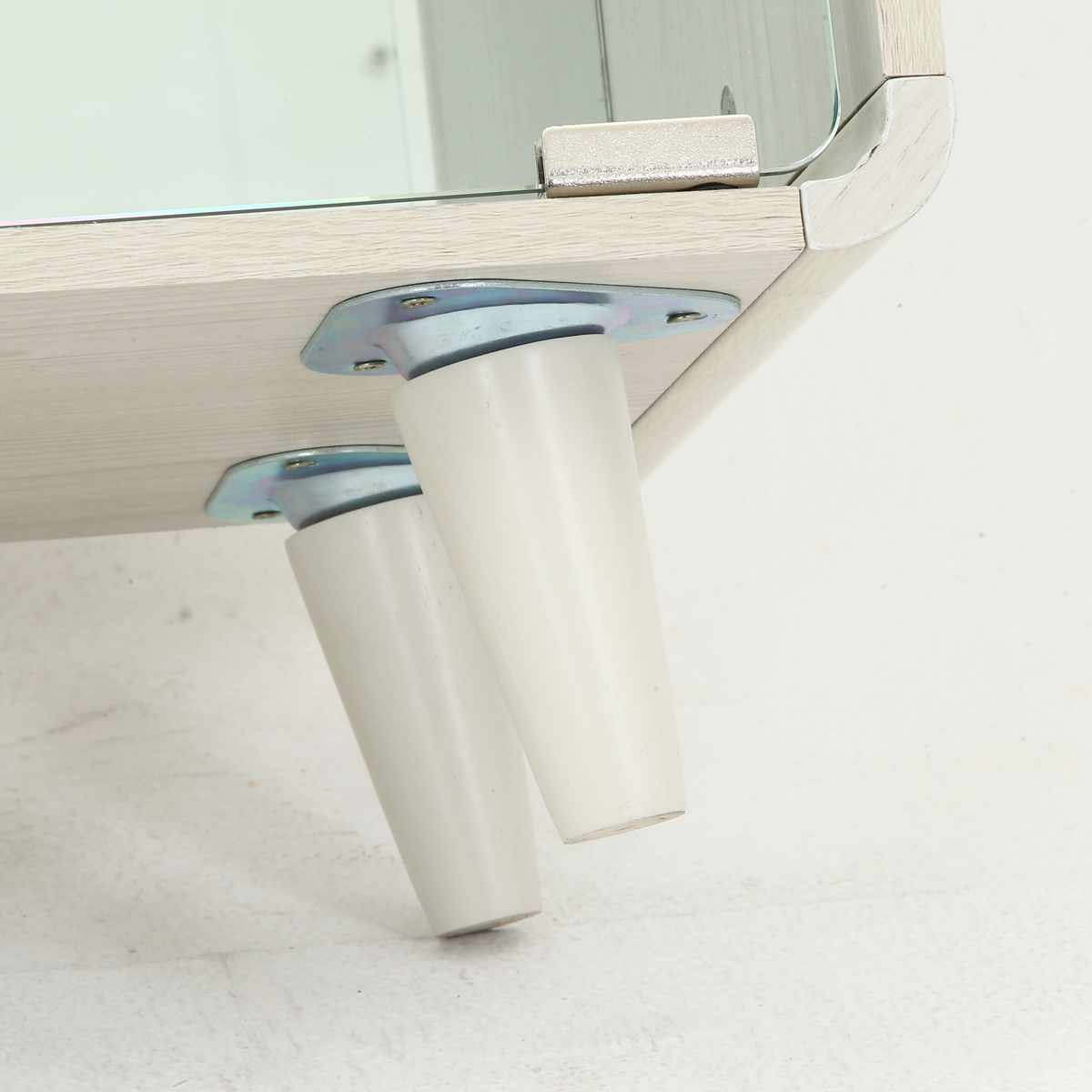 コレクションシェルフ 幅79.5cm ロータイプ ガラス扉 背面ミラー 推し活 ( ショーケース コレクションラック シェルフ ケース 棚 ラック ディスプレイ 収納 可動棚 ナチュラル ホワイトウォッシュ ) 【ホワイトウォッシュ】 ホワイトウォッシュ