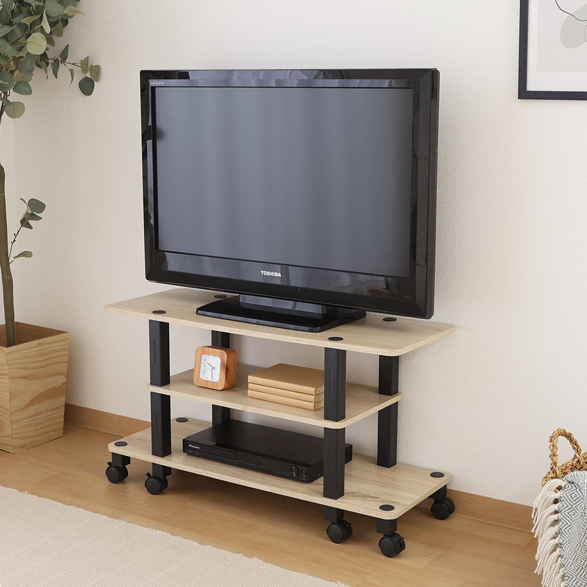 テレビ台 幅80cm 工具不要 キャスター付 FIT （ TV台 テレビ
