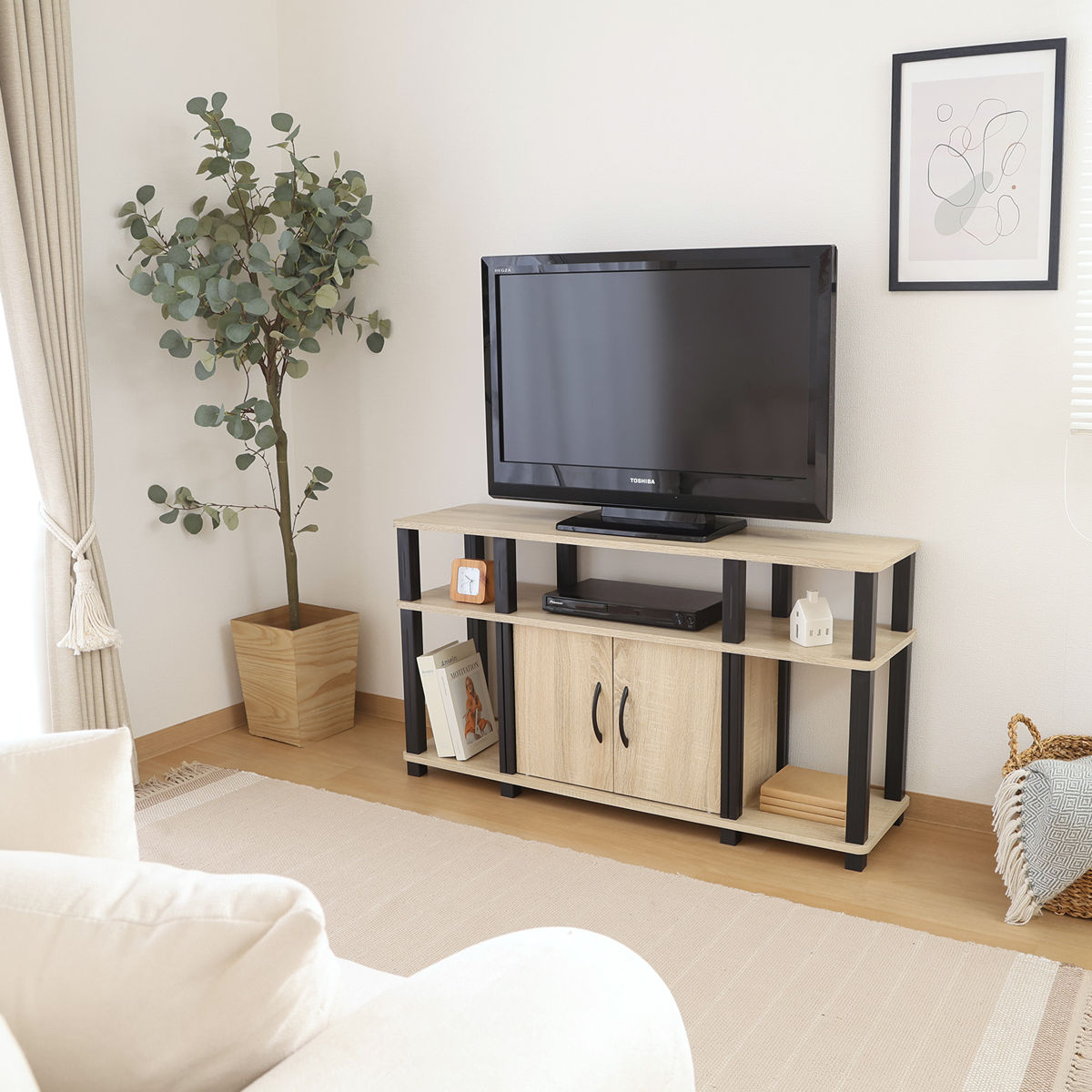 TREVIS　収納TVラック　ホワイト 楽天市場】【楽天ランキング1位受賞】収納家具 テレビ台