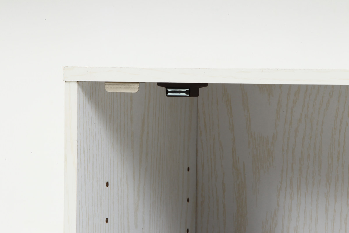 収納ボックス 幅39cm 鍵付き 可動棚 ( 棚 ラック ロッカー 収納 鍵付 カラボ 書類 隠す収納 ナチュラル ホワイトウォッシュ 省スペース コンパクト ) 【ホワイトウォッシュ】 ホワイトウォッシュ