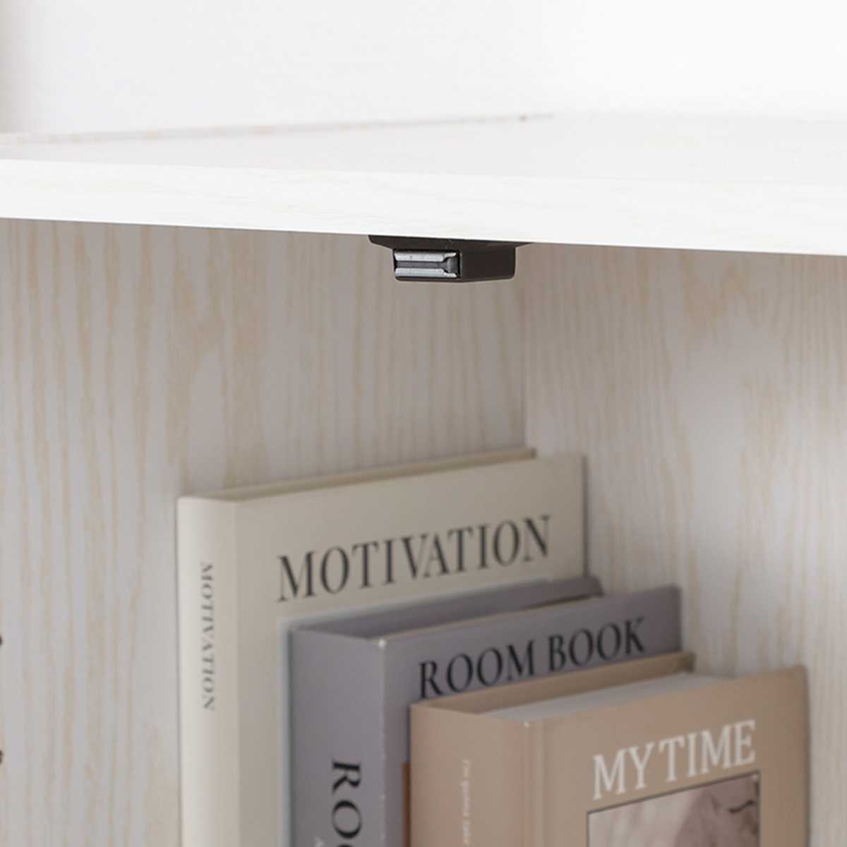 連結可能 収納ボックス 幅60cm 前面扉タイプ ( 棚 ラック 連結 積み重ね 扉収納 隠す収納 ナチュラル ホワイトウォッシュ 省スペース コンパクト ) 【ホワイトウォッシュ】 ホワイトウォッシュ