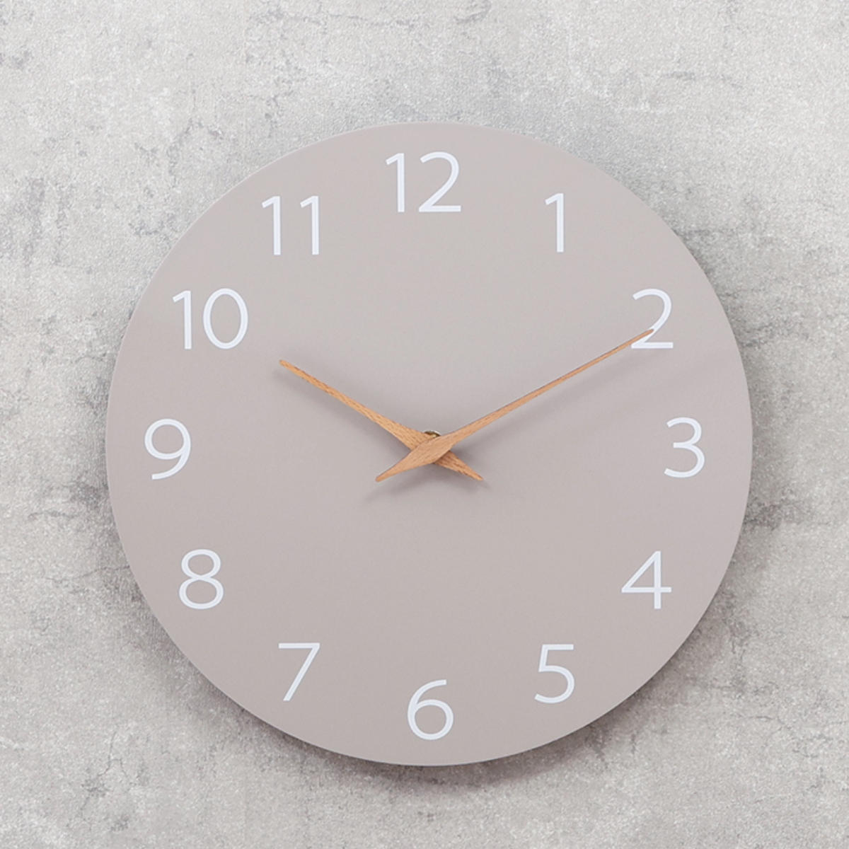 掛け時計 mokumo 静音 ウォールクロック 秒針なし （ ウォールクロック 壁掛け時計 グレー くすみカラー 時計 韓国 北欧 モダン かわいい 可愛い シンプル おしゃれ ）