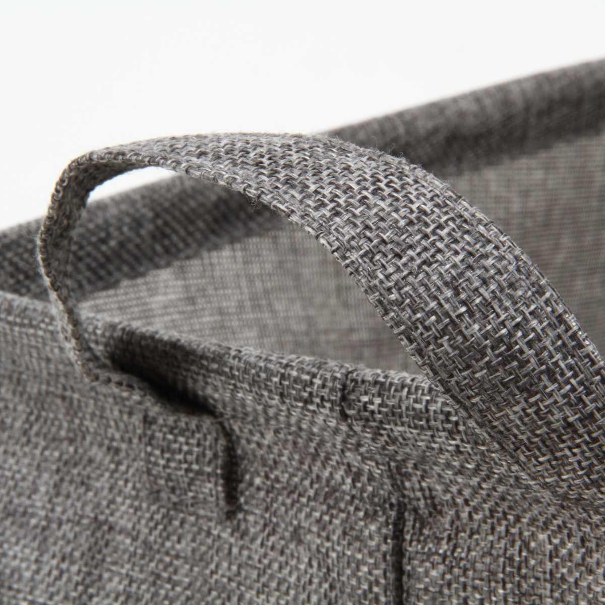 収納ボックス 布 ファブリックボックス スクエア インナーケース 折りたたみ ( 幅38×奥行26×高さ26cm 収納ケース 収納 小物 小物収納 小物入れ カラーボックス 引き出し インナーボックス ボックス ケース 持ち手付き ) 【グレー】 グレー