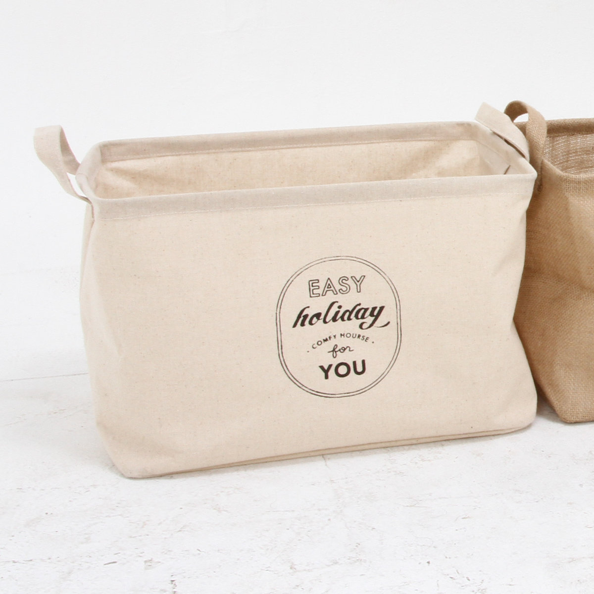 収納ボックス 布 ファブリックボックス スクエア インナーケース 折りたたみ ( 幅38×奥行26×高さ26cm 収納ケース 収納 小物 小物収納 小物入れ カラーボックス 引き出し インナーボックス ボックス ケース 持ち手付き ) 【グレー】 グレー