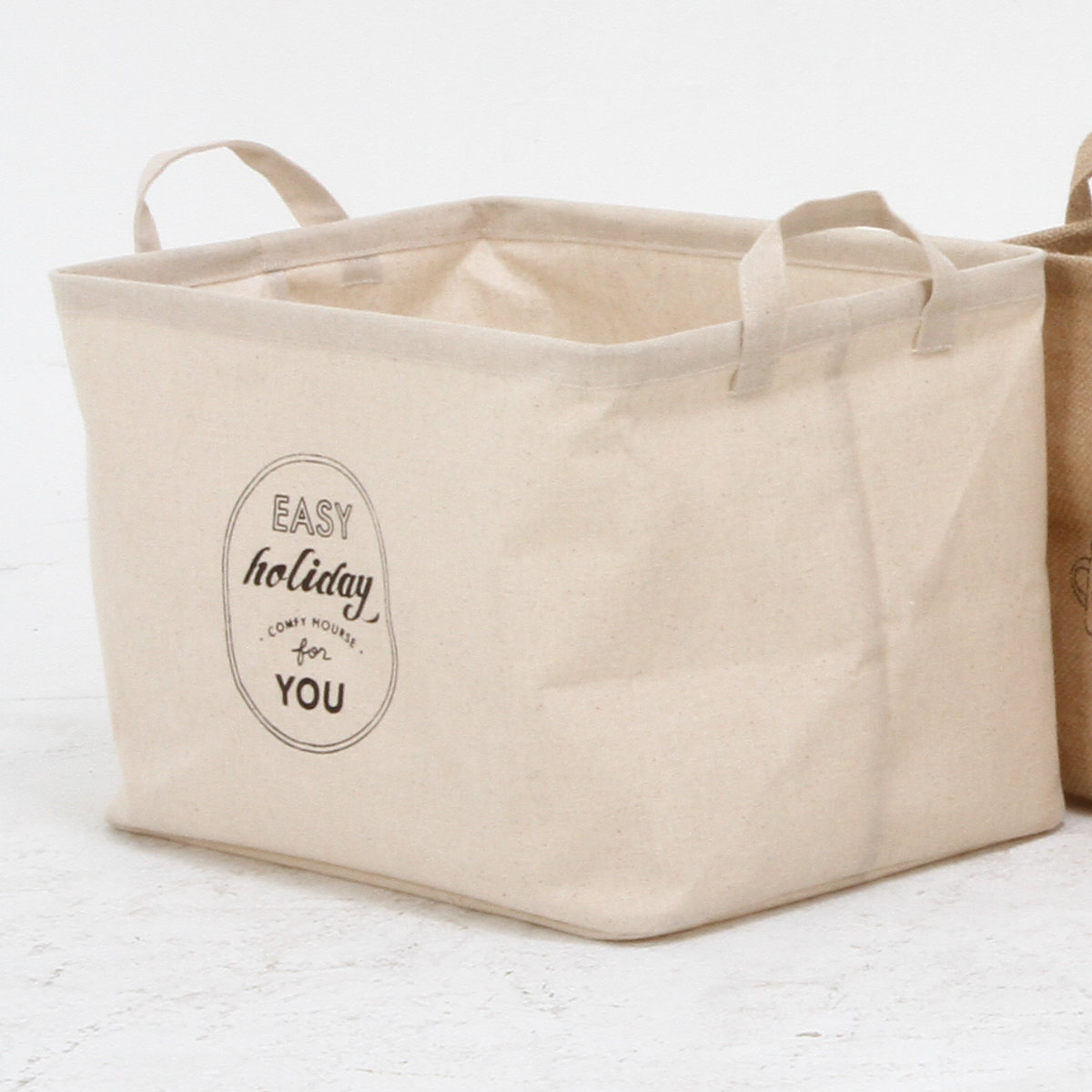 収納ボックス 布 ファブリックボックス スクエア インナーケース 折りたたみ ( 幅38×奥行26×高さ26cm 収納ケース 収納 小物 小物収納 小物入れ カラーボックス 引き出し インナーボックス ボックス ケース 持ち手付き ) 【グレー】 グレー