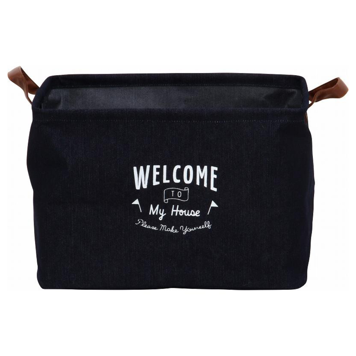 収納ボックス 布 ファブリックボックス スクエア デニム インナーケース 折りたたみ ( 幅38×奥行26×高さ26cm 収納ケース 収納 小物 小物収納 小物入れ カラーボックス 引き出し インナーボックス ボックス ケース 持ち手付き )