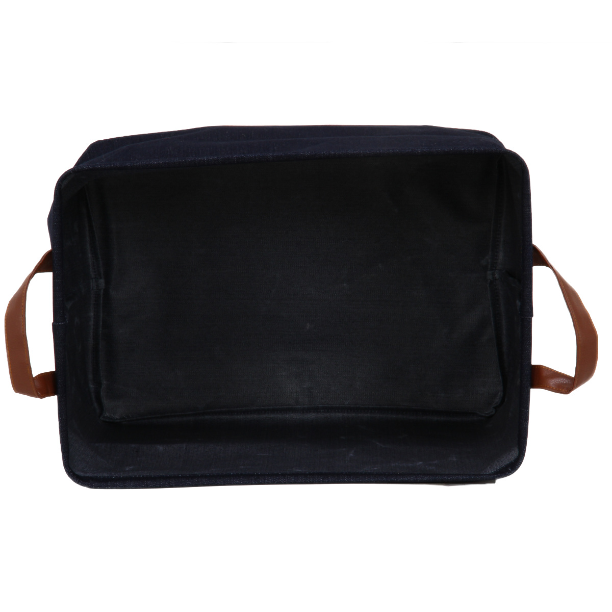 収納ボックス 布 ファブリックボックス スクエア デニム インナーケース 折りたたみ ( 幅38×奥行26×高さ26cm 収納ケース 収納 小物 小物収納 小物入れ カラーボックス 引き出し インナーボックス ボックス ケース 持ち手付き )