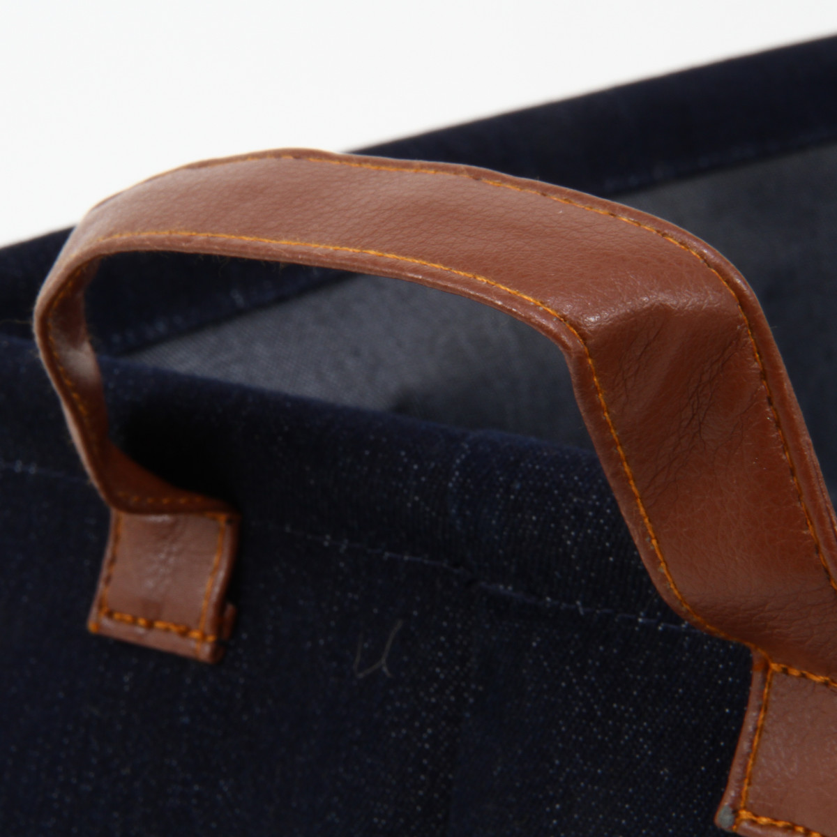 収納ボックス 布 ファブリックボックス スクエア デニム インナーケース 折りたたみ ( 幅38×奥行26×高さ26cm 収納ケース 収納 小物 小物収納 小物入れ カラーボックス 引き出し インナーボックス ボックス ケース 持ち手付き )