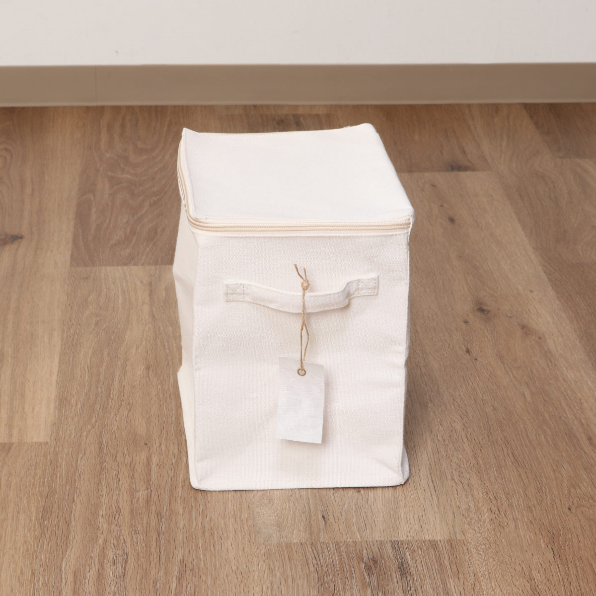 収納ボックス ふた付き 布 魅せる収納ボックス 縦ハーフ ( 収納ケース 折りたたみ 小物収納 フタ付き 収納 ケース ボックス ファスナー 引き出し 取っ手付き 持ち手付き ファブリック 布製 おしゃれ 綿 撥水 軽量 ホコリ )