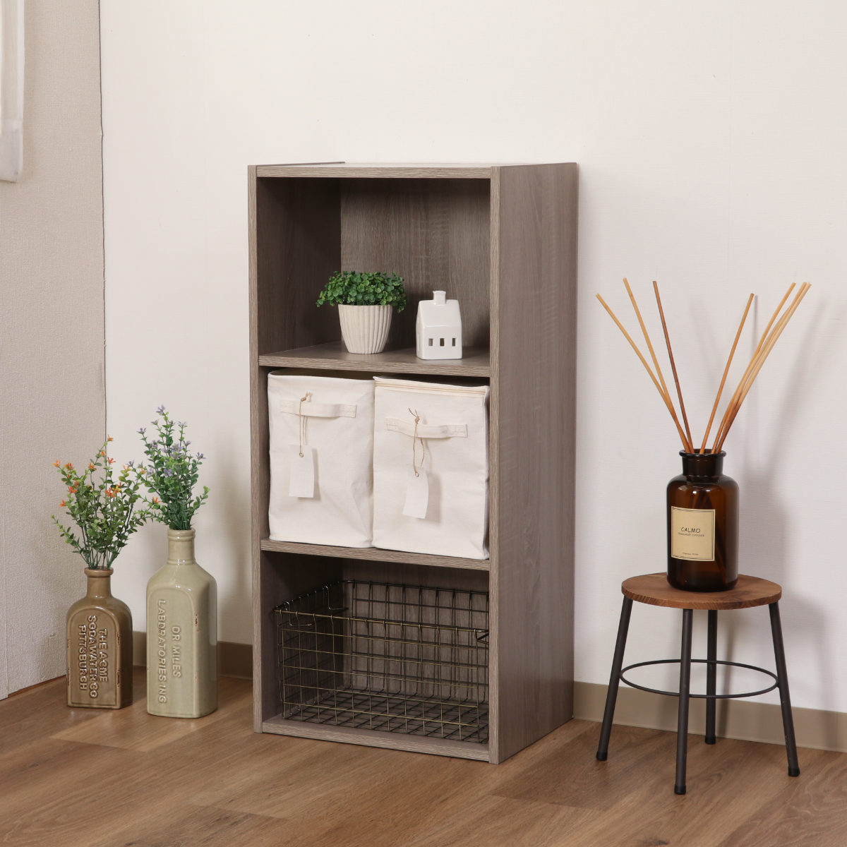 収納ボックス ふた付き 布 魅せる収納ボックス 縦ハーフ ( 収納ケース 折りたたみ 小物収納 フタ付き 収納 ケース ボックス ファスナー 引き出し 取っ手付き 持ち手付き ファブリック 布製 おしゃれ 綿 撥水 軽量 ホコリ )