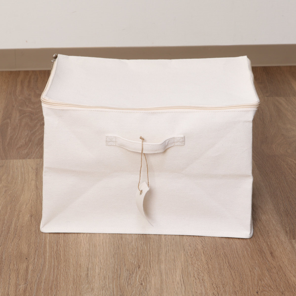 収納ボックス ふた付き 布 魅せる収納ボックス フルサイズ ( 収納ケース 折りたたみ 小物収納 フタ付き 収納 ケース ボックス ファスナー 引き出し 取っ手付き 持ち手付き ファブリック 布製 おしゃれ 綿 撥水 軽量 ホコリ )