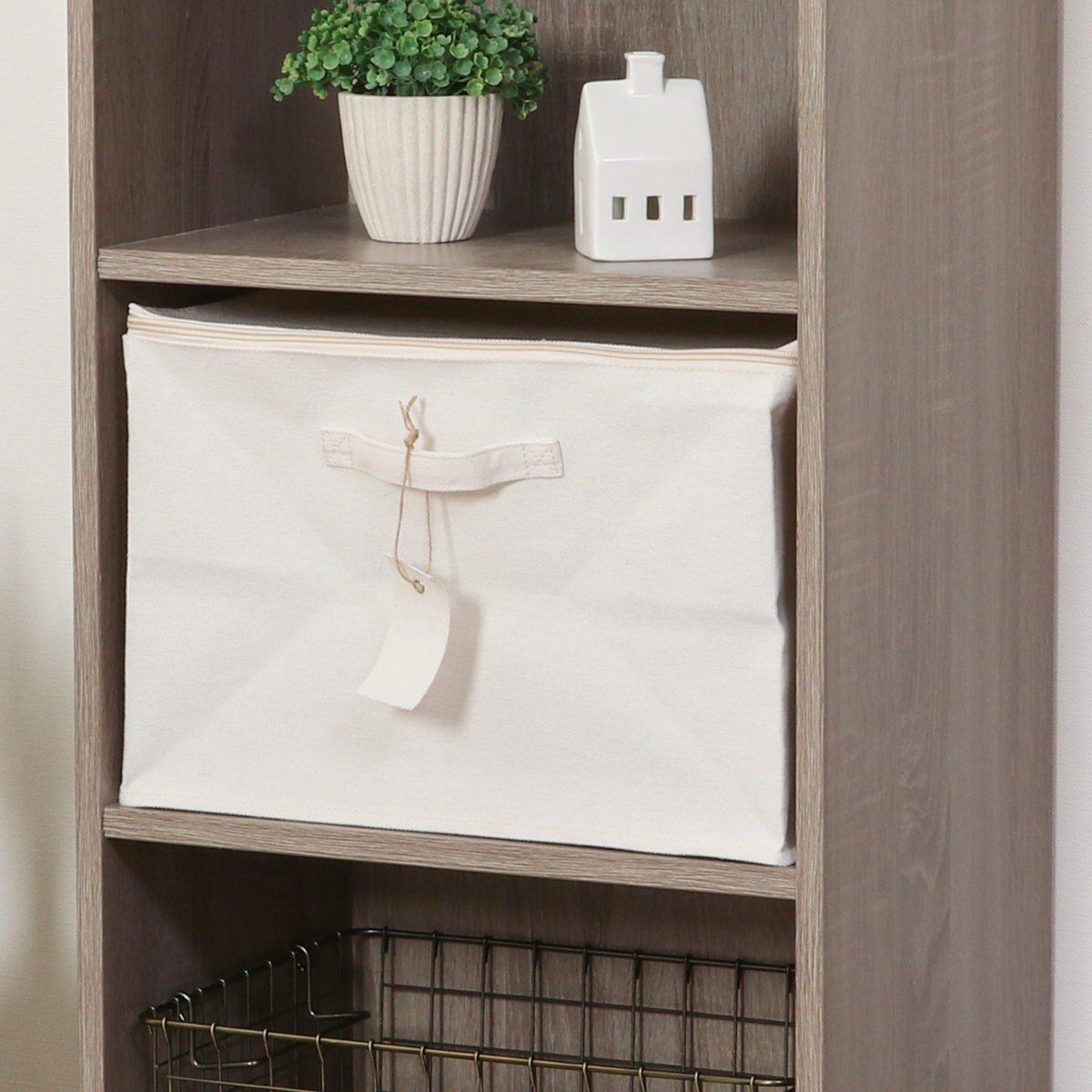 収納ボックス ふた付き 布 魅せる収納ボックス フルサイズ ( 収納ケース 折りたたみ 小物収納 フタ付き 収納 ケース ボックス ファスナー 引き出し 取っ手付き 持ち手付き ファブリック 布製 おしゃれ 綿 撥水 軽量 ホコリ )