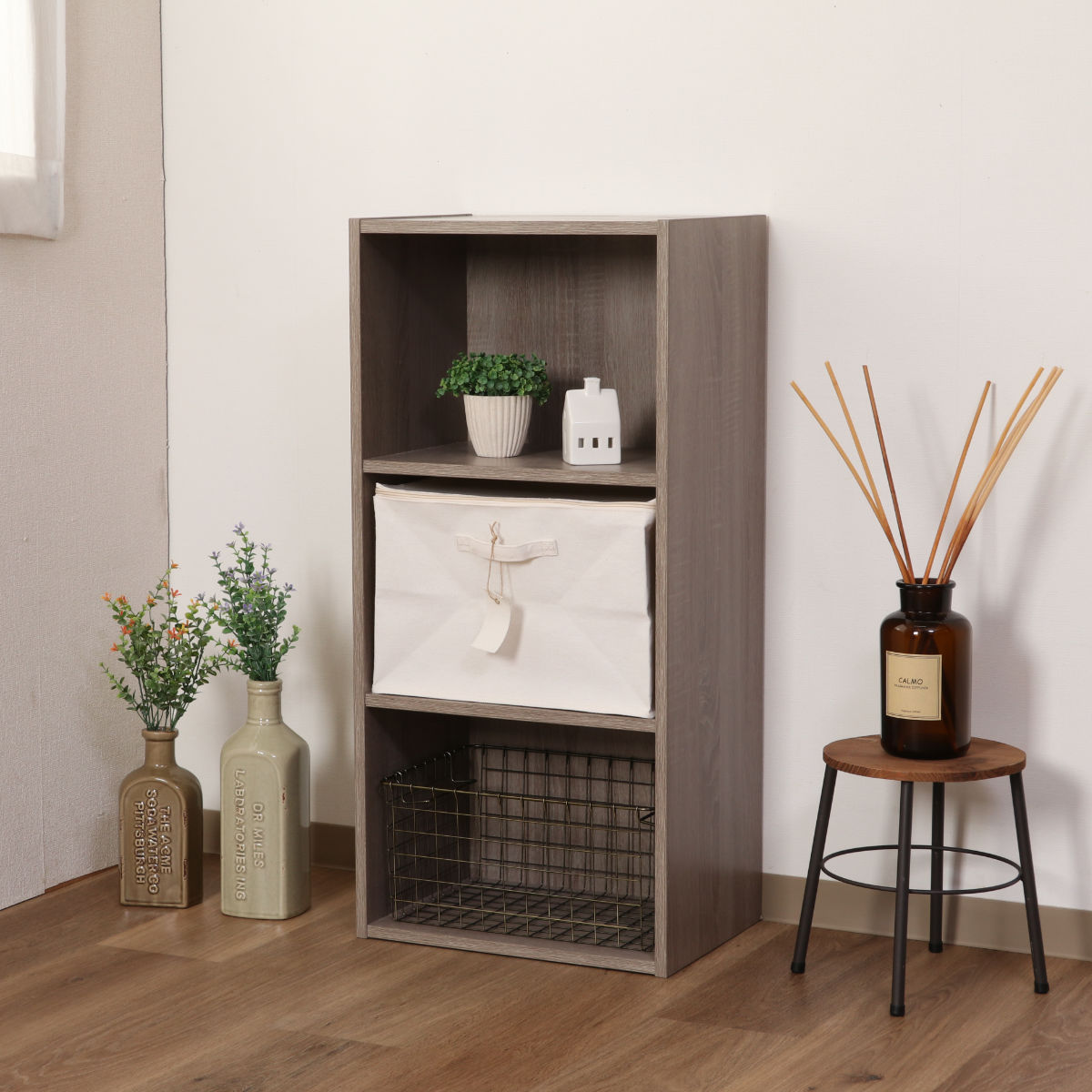 収納ボックス ふた付き 布 魅せる収納ボックス フルサイズ ( 収納ケース 折りたたみ 小物収納 フタ付き 収納 ケース ボックス ファスナー 引き出し 取っ手付き 持ち手付き ファブリック 布製 おしゃれ 綿 撥水 軽量 ホコリ )