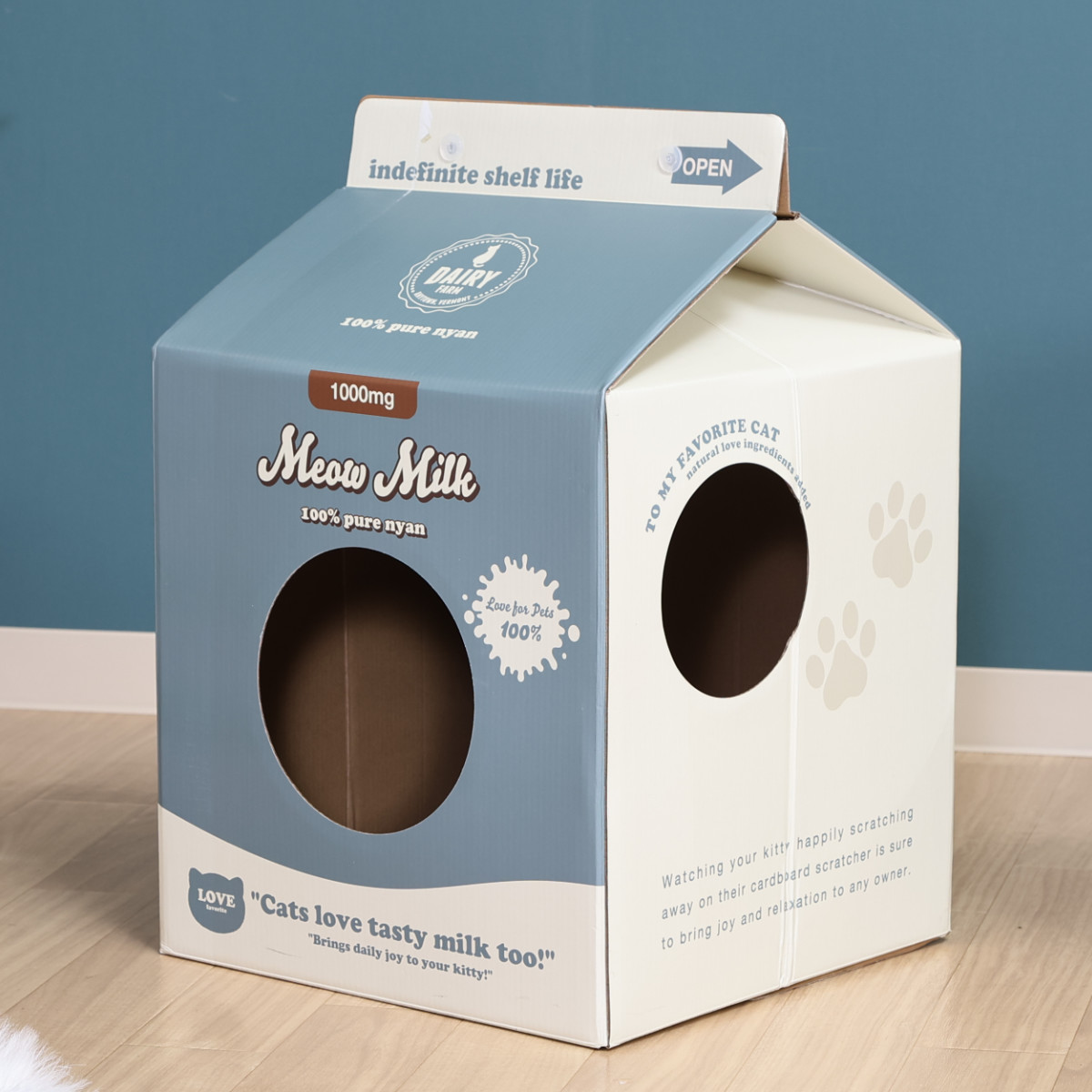爪とぎ 猫 KDタイプ 牛乳パック ( 爪研ぎ つめとぎ 猫用 爪とぎハウス 段ボール ストレス解消 遊び おもちゃ かわいい 爪磨き ガリガリ ハウス 寝床 ねこ 猫用品 ペット用品 おしゃれ )