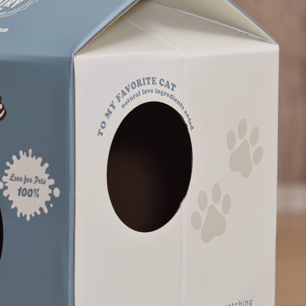 爪とぎ 猫 KDタイプ 牛乳パック ( 爪研ぎ つめとぎ 猫用 爪とぎハウス 段ボール ストレス解消 遊び おもちゃ かわいい 爪磨き ガリガリ ハウス 寝床 ねこ 猫用品 ペット用品 おしゃれ )