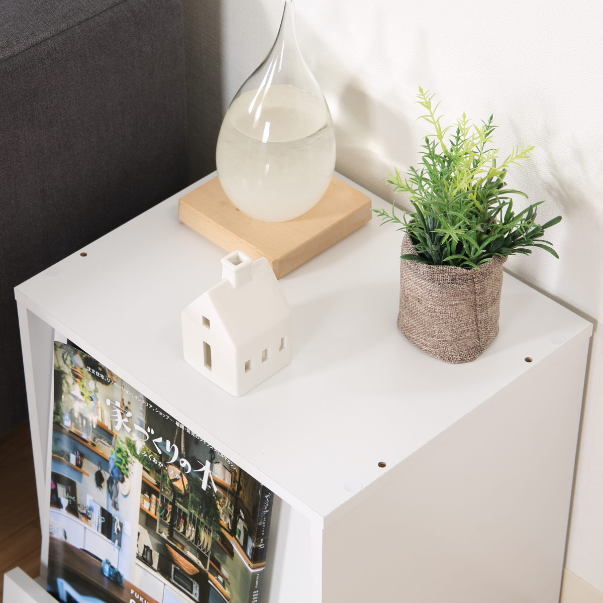 カラーボックス 幅34.5cm フラップ扉 キューブ型 組み合わせラック ( 収納 家具 棚 ラック 飾り棚 組み合わせ カラボ サイドラック キャビネット サイドテーブル テレビ台 可動棚 積み重ね ナチュラル ブラウン ホワイト ) 【ホワイトウォッシュ】 ホワイトウォッシュ