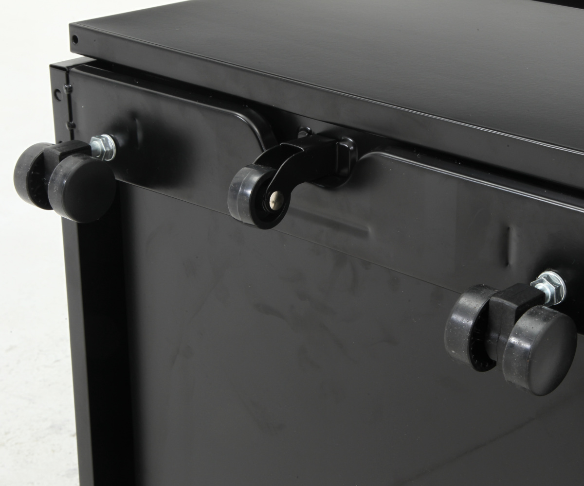 デスクワゴン キャスター付 3段 幅39cm カプリス ( ワゴン サイドワゴン 鍵付き 引き出し 収納 A4 ペントレー付き サイドチェスト 脇机 キャビネット 高さ60cm サイドキャビネット 書類整理 おしゃれ デスク横 デスク下 引出し ) 【ブラック】 ブラック