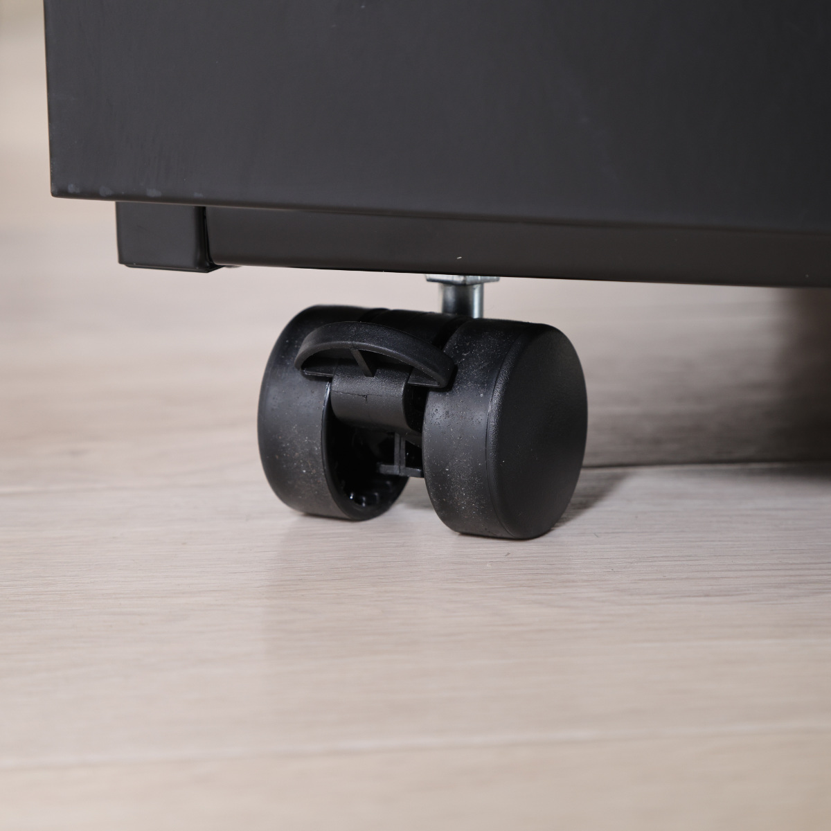 デスクワゴン キャスター付 3段 幅39cm カプリス ( ワゴン サイドワゴン 鍵付き 引き出し 収納 A4 ペントレー付き サイドチェスト 脇机 キャビネット 高さ60cm サイドキャビネット 書類整理 おしゃれ デスク横 デスク下 引出し ) 【ブラック】 ブラック