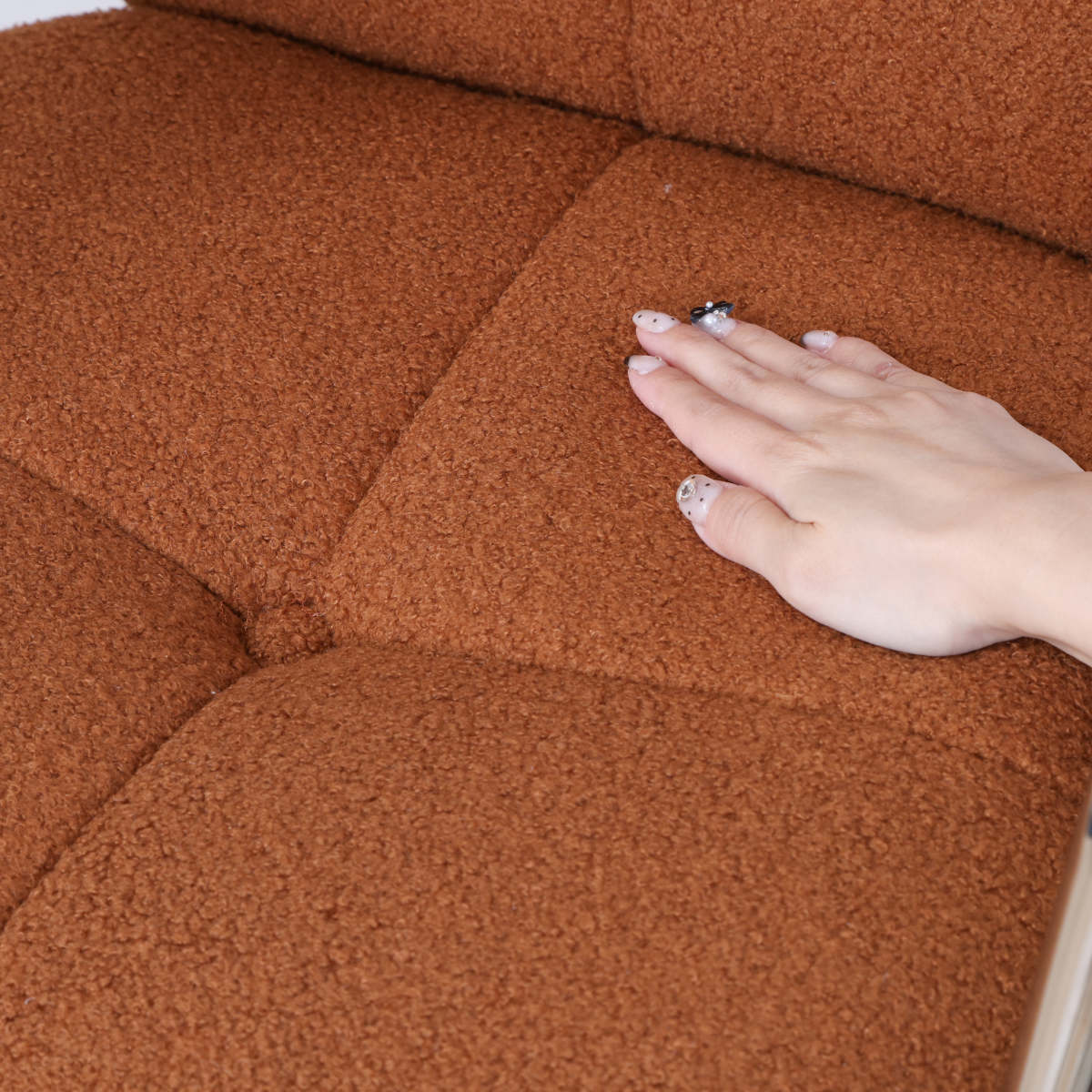 オフィスチェア 昇降式 座面高45~54cm ルル ( ワークチェア パソコンチェア 学習椅子 高さ調節 回転 ブークレ生地 もこもこ 在宅 仕事 勉強 座り心地 快適 勉強椅子 イス 椅子 オフィス キャスター付き ) 【ホワイト】 ホワイト