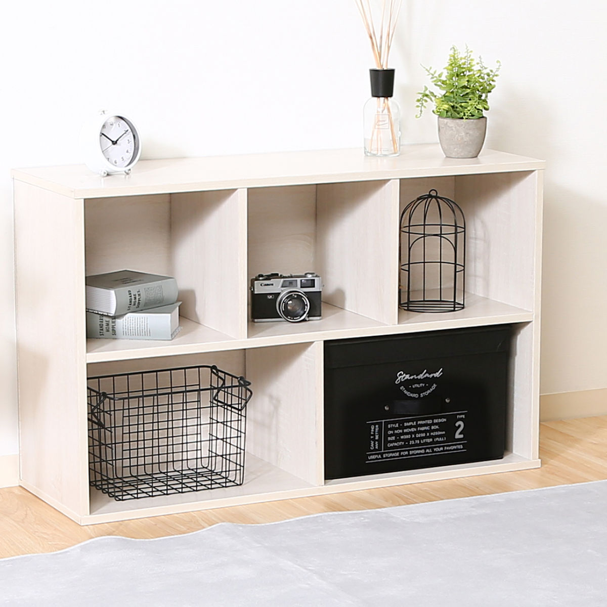 収納ボックス ふた付き 不織布 同色3個セット インナーボックス スタンダード フルサイズ ( 収納ケース 収納 ケース ボックス フタ 蓋 カラーボックス インナーケース 引き出し 取っ手付き 持ち手付き ファブリック 布製 おしゃれ ) 【グレー】 グレー