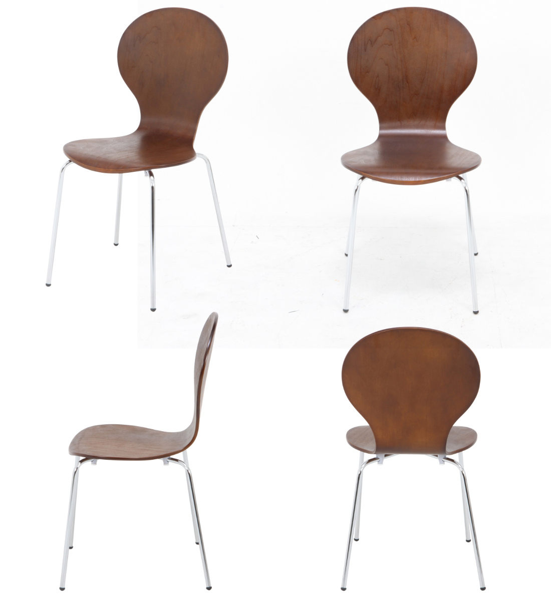 ダイニングチェア 座面高45cm 2脚セット エピチェアー スタッキングチェア ( チェア ダイニング イス 椅子 木目調 食卓椅子 肘なし 軽量 いす 食卓 リビング リビングチェア シンプル デスクチェア メラミン加工 ) 【ホワイト】 ホワイト