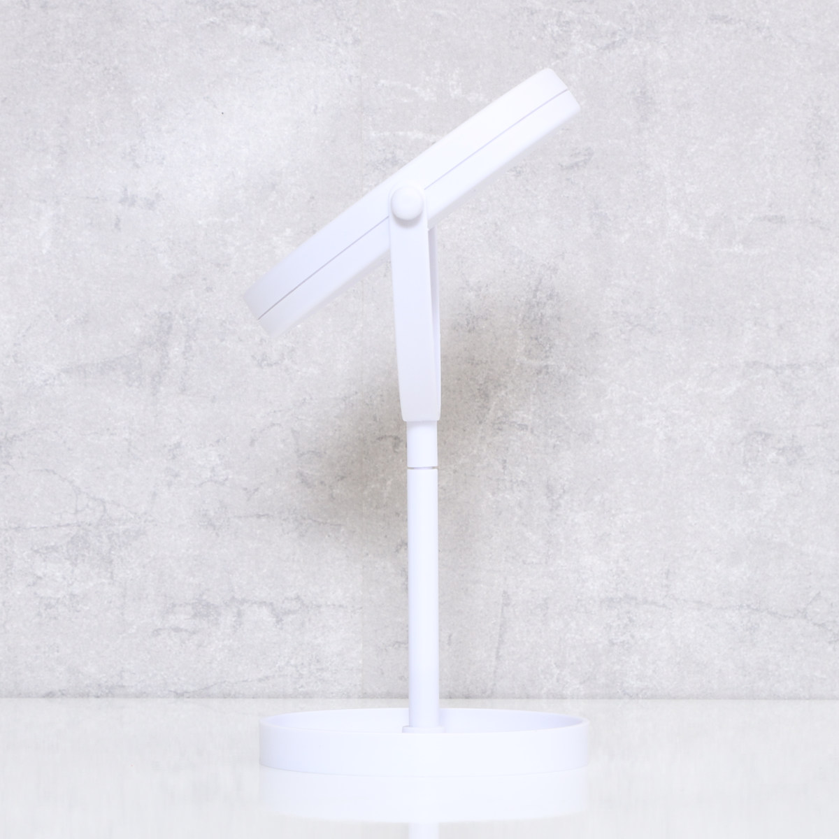 卓上ミラー LEDライト付き ラウンド （ 鏡 ミラー 卓上 ライト付き