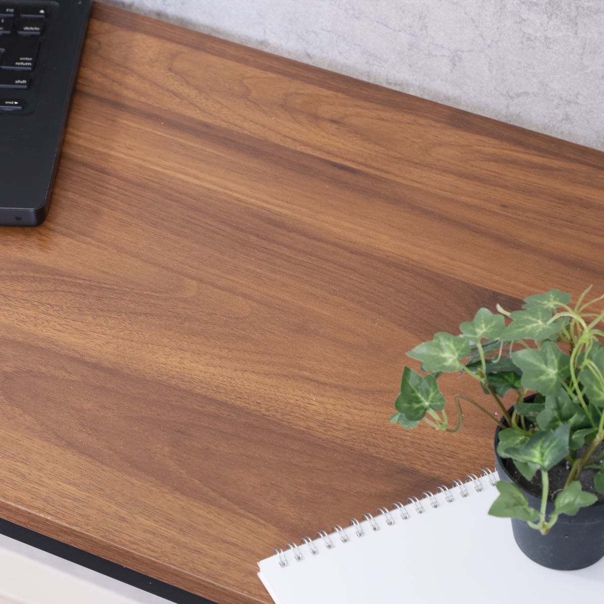 パソコンデスク 幅100cm アチーブ シンプル ( デスク 机 ワークデスク スリム コンパクト 平机 省スペース 学習机 勉強机 奥行41cm 学習デスク パソコン PC リビングデスク ) 【ウォールナット】 ウォールナット