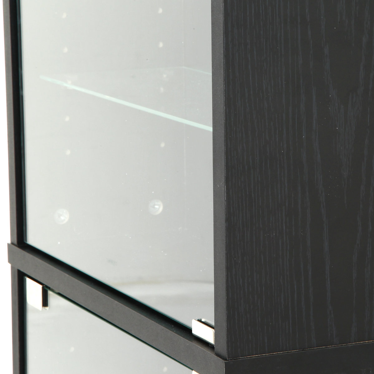 コレクションケース 幅48.5cm TOR ハイタイプ ガラス扉 ( ラック 棚 ディスプレイ ウィスキー棚 ウイスキー棚 収納 展示 フィギュアケース 見せる収納 可動棚 ブラック ホワイト ) 【ホワイト】 ホワイト