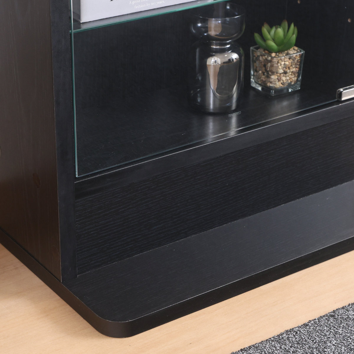 コレクションケース 幅48.5cm TOR ハイタイプ ガラス扉 ( ラック 棚 ディスプレイ ウィスキー棚 ウイスキー棚 収納 展示 フィギュアケース 見せる収納 可動棚 ブラック ホワイト ) 【ホワイト】 ホワイト