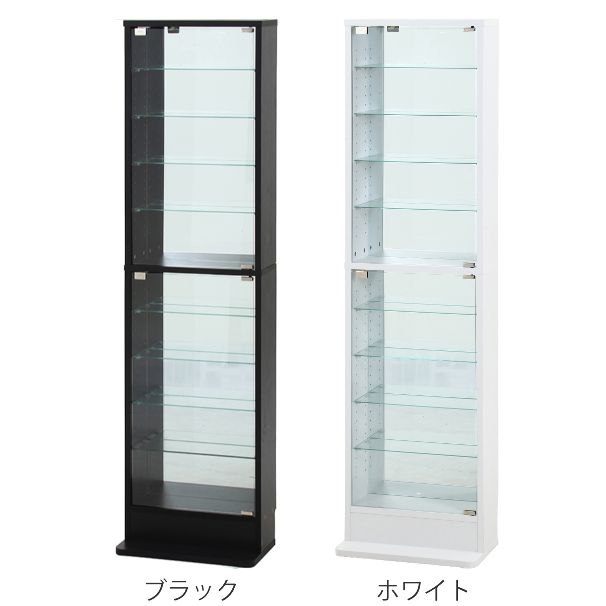 コレクションケース 幅48.5cm TOR ハイタイプ ミラー付き ガラス扉
